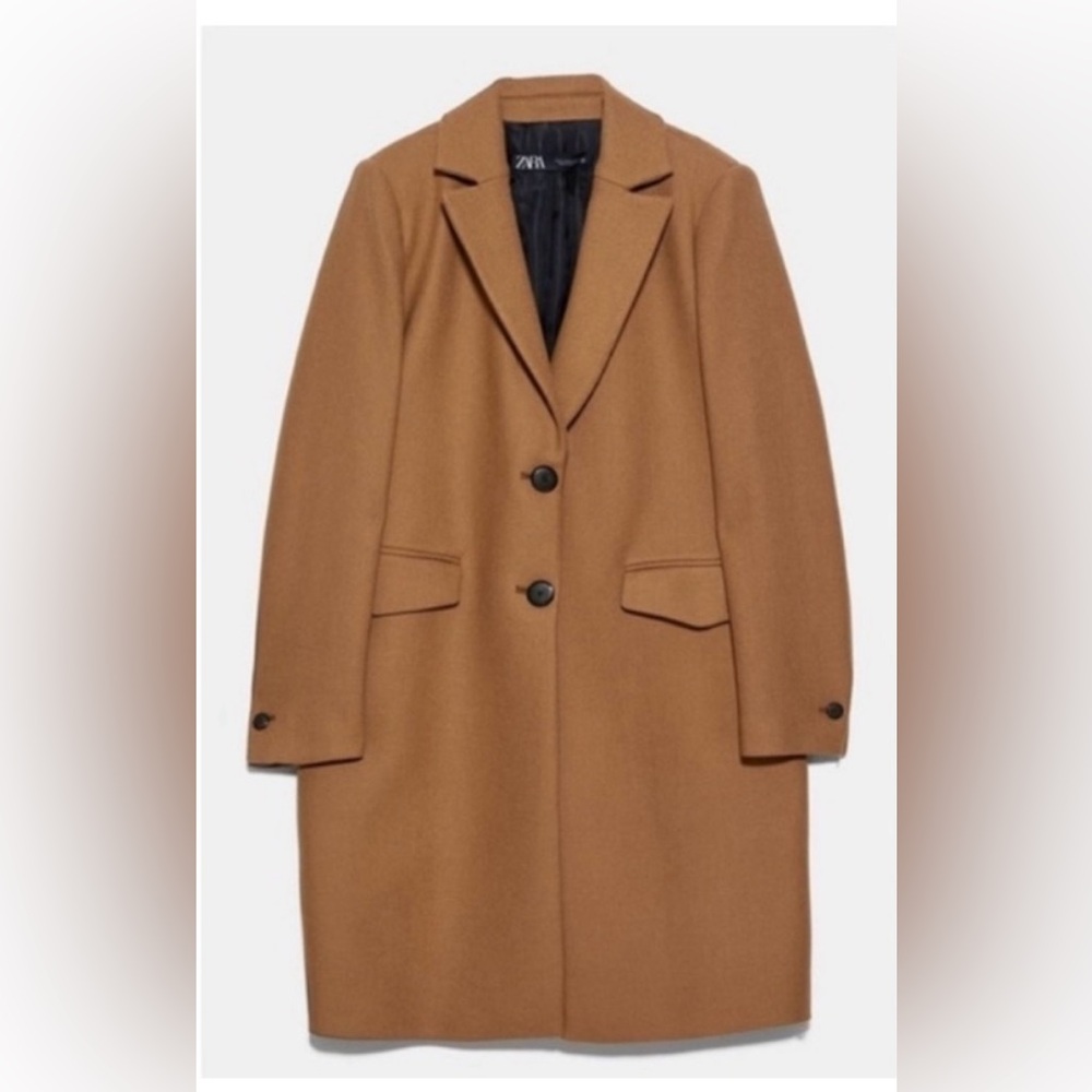 Zara camel wool coat